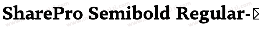 SharePro Semibold Regular字体转换